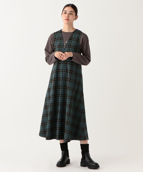 Afternoon Tea（アフタヌーンティー）の「チェックVネックジャンパー