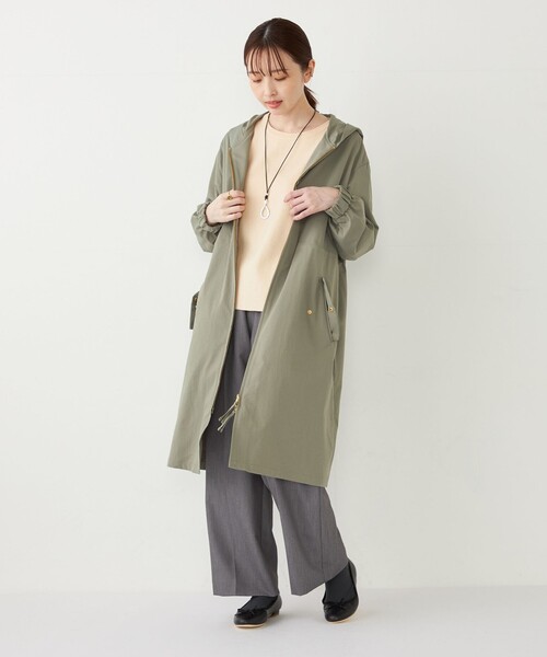 【セール】SHIPS Colors:〈手洗い可能〉ミリタリー フード コート（その他アウター）｜SHIPS Colors（シップス カラーズ）