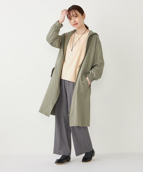 【セール】SHIPS Colors:〈手洗い可能〉ミリタリー フード コート（その他アウター）｜SHIPS Colors（シップス カラーズ）