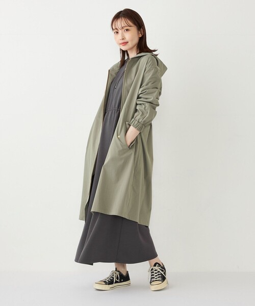 【セール】SHIPS Colors:〈手洗い可能〉ミリタリー フード コート（その他アウター）｜SHIPS Colors（シップス カラーズ）