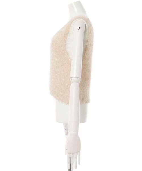 INGNI（イング）の「シャギーニットビスチェ（ニット/セーター・レディース・アイボリー/ブラック/グレー・M）」の5枚目の写真