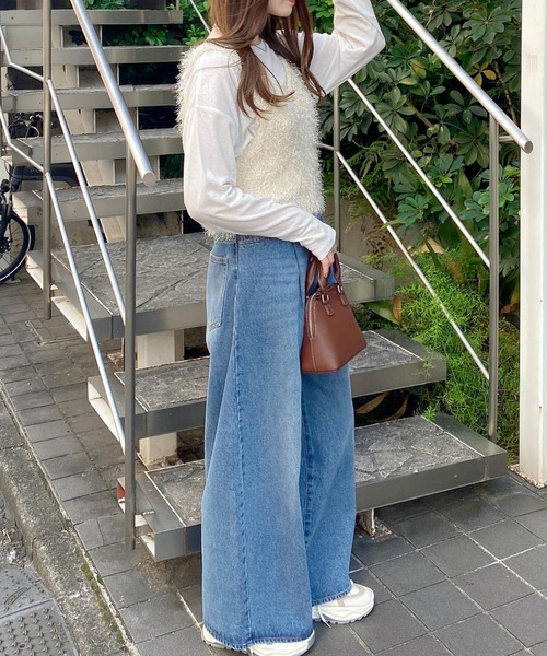 INGNI（イング）の「シャギーニットビスチェ（ニット/セーター・レディース・アイボリー/ブラック/グレー・M）」の15枚目の写真