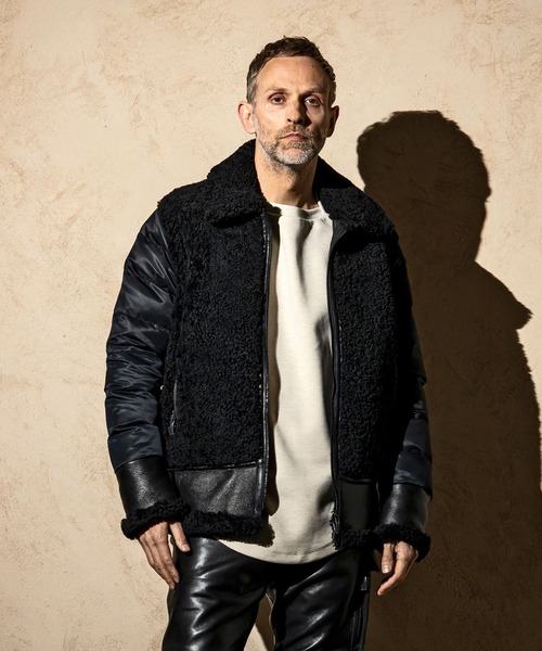 C DIEM（カルペディエム）の「C DIEM(カルペディエム)エクセルファスナー キルティングジャケット ムートンジャケット（ダウンジャケット/コート・メンズ・ホワイト×ブラック/ブラック×ブラック・M/L）」の10枚目の写真