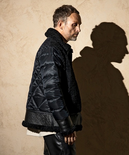 C DIEM（カルペディエム）の「C DIEM(カルペディエム)エクセルファスナー キルティングジャケット ムートンジャケット（ダウンジャケット/コート・メンズ・ホワイト×ブラック/ブラック×ブラック・M/L）」の8枚目の写真