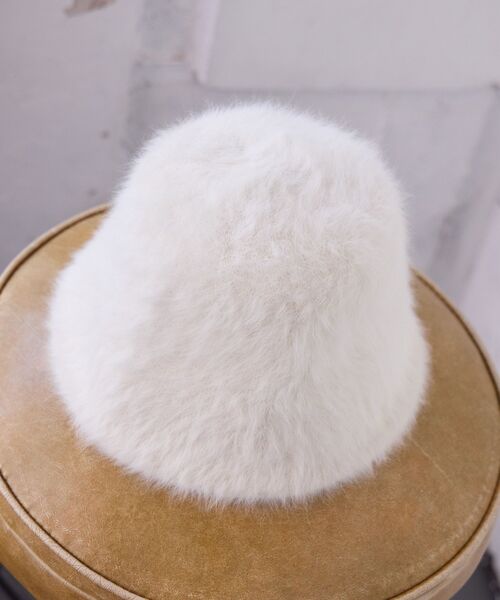 casita(RETRO GIRL)(カシータ)の「Fファーハット(ハット・レディース・チャコールグレー/オフホワイト/ブラック・ONE SIZE)」の20枚目の写真