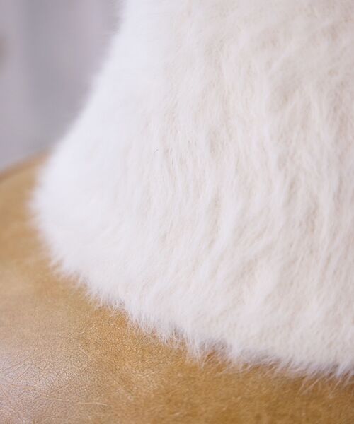 casita(RETRO GIRL)(カシータ)の「Fファーハット(ハット・レディース・チャコールグレー/オフホワイト/ブラック・ONE SIZE)」の21枚目の写真