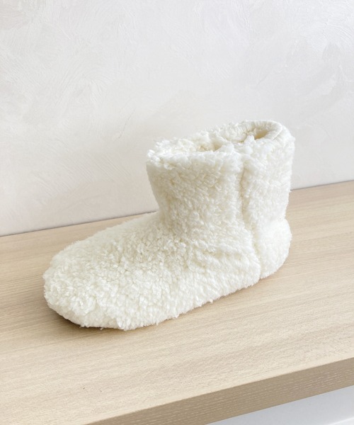 ORiental TRaffic（オリエンタルトラフィック）の「EC限定 ボアルームシューズブーツ G-0011（ルームシューズ/スリッパ・レディース・ライトグレー/アイボリー/ブラウン/ベージュ・L/M/S/LL）」の15枚目の写真