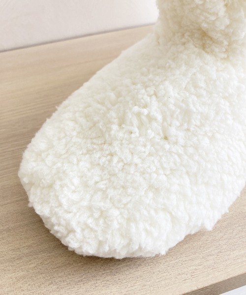 ORiental TRaffic（オリエンタルトラフィック）の「EC限定 ボアルームシューズブーツ G-0011（ルームシューズ/スリッパ・レディース・ライトグレー/アイボリー/ブラウン/ベージュ・L/M/S/LL）」の16枚目の写真