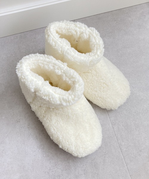 ORiental TRaffic（オリエンタルトラフィック）の「EC限定 ボアルームシューズブーツ G-0011（ルームシューズ/スリッパ・レディース・ライトグレー/アイボリー/ブラウン/ベージュ・L/M/S/LL）」の17枚目の写真