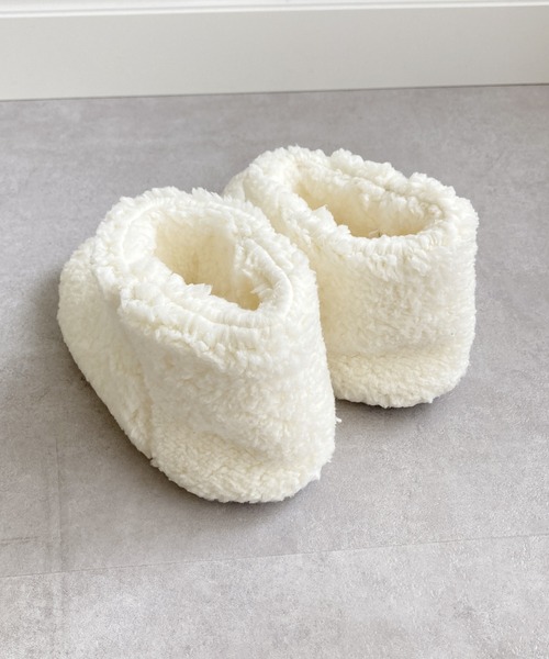 ORiental TRaffic（オリエンタルトラフィック）の「EC限定 ボアルームシューズブーツ G-0011（ルームシューズ/スリッパ・レディース・ライトグレー/アイボリー/ブラウン/ベージュ・L/M/S/LL）」の18枚目の写真