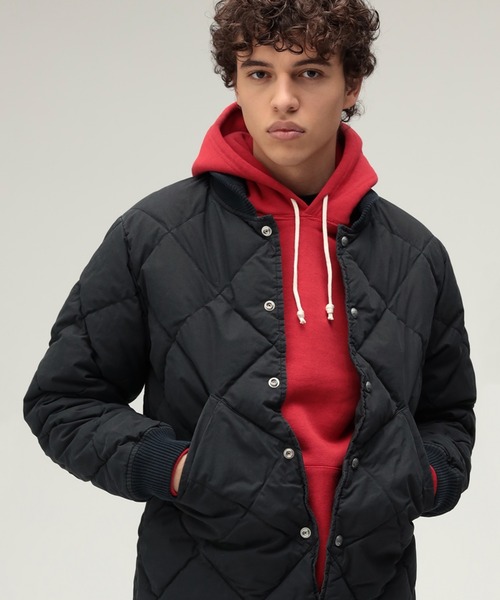 REMI RELIEF(レミレリーフ)の「REMI RELIEF /【別注】Quilt Down Jacket(ブルゾン・メンズ・イエロー系その他6/ブラック/レッド・SMALL/X-LARGE/LARGE/MEDIUM)」の4枚目の写真