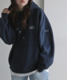 COURO | 【FOXRUN/フォックスラン】 別注 3ポイント刺繍ルーズシルエットプルオーバーパーカー(パーカー)