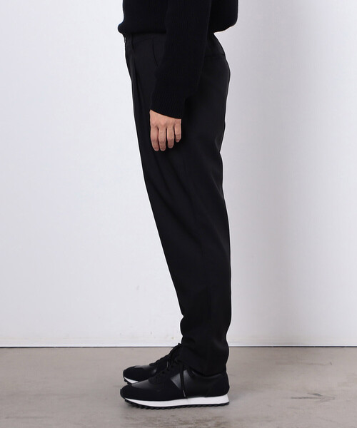 COMME CA ISM(コムサイズム)の「サージストレッチ ワンタック ワイド テーパードパンツ(スラックス・メンズ・ブラック/チャコール・LARGE/MEDIUM/SMALL)」の8枚目の写真