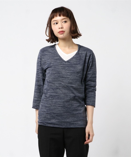 ARCHIVER(アーカイバ)の「【Bl】アンサンブルVネック7分袖Tシャツ(Tシャツ/カットソー・レディース・ホワイト・X-LARGE/MEDIUM/LARGE)」の7枚目の写真