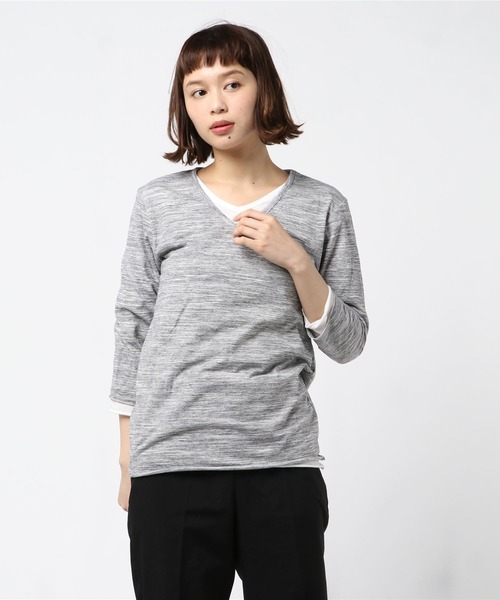 ARCHIVER(アーカイバ)の「【Bl】アンサンブルVネック7分袖Tシャツ(Tシャツ/カットソー・レディース・ホワイト・X-LARGE/MEDIUM/LARGE)」の9枚目の写真