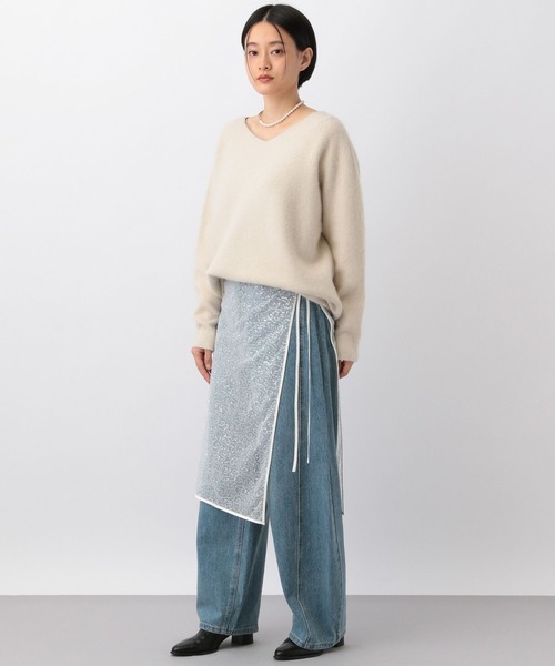 A part by（アパートバイ）の「スパンコールラップスカート（スカート・レディース・アイボリー・FREE）」の2枚目の写真