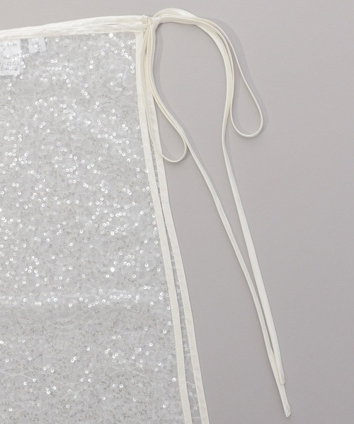 A part by（アパートバイ）の「スパンコールラップスカート（スカート・レディース・アイボリー・FREE）」の8枚目の写真