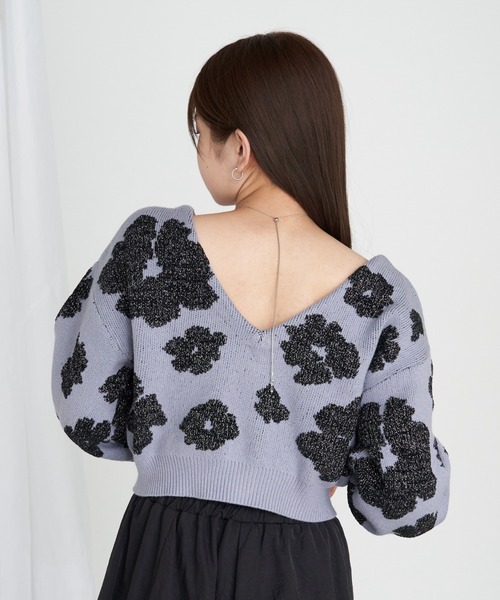 RAY CASSIN(レイカズン)の「【2点セット】花柄ジャガードCDキャミセット(カーディガン/ボレロ・レディース・ブラック系その他2/ベージュ系その他2/ブルー系その他2・FREE)」の16枚目の写真