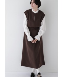 human woman | ◆kazumiコラボダブルクロスノースリーブワンピース(ワンピース)