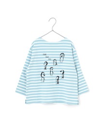 MAKE YOUR DAY（メイクユアデイ）の「ペンギンボーダー長袖Tシャツ■150.160cm（Tシャツ/カットソー・キッズ）」