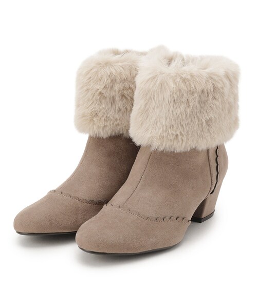 ITS'DEMO（イッツデモ）の「◆【フェイクファー・リボン取り外し可／M・Lサイズ展開】3Wayブーツ（ブーツ・レディース・ベージュ/ダークグレー・38/40）」の17枚目の写真