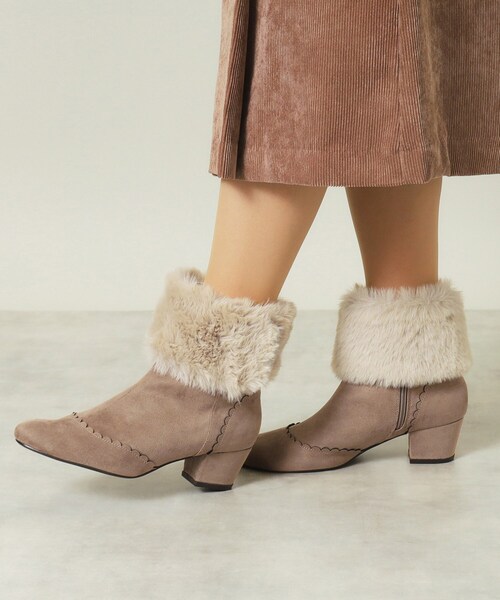 ITS'DEMO（イッツデモ）の「◆【フェイクファー・リボン取り外し可／M・Lサイズ展開】3Wayブーツ（ブーツ・レディース・ベージュ/ダークグレー・38/40）」の14枚目の写真