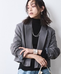 クロップドテーラードジャケット ＜大きいサイズ有＞シックスタイル