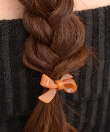 VIBGYOR Women | 【float】リボン モチーフ アシンメトリー デザイン ヘアゴム【6色展開】(ヘアゴム)