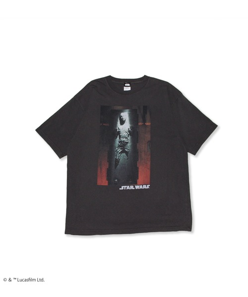STAR WARS（スターウォーズ）の「『スター・ウォーズ/STARWARS』"""Han Solo"" T-Shirt"  半袖プリントTシャツ ビックシルエット ピグメント加工 ヴィンテージライク（Tシャツ/カットソー・メンズ・チャコール/ホワイト・X-LARGE/LARGE/MEDIUM）」の5枚目の写真