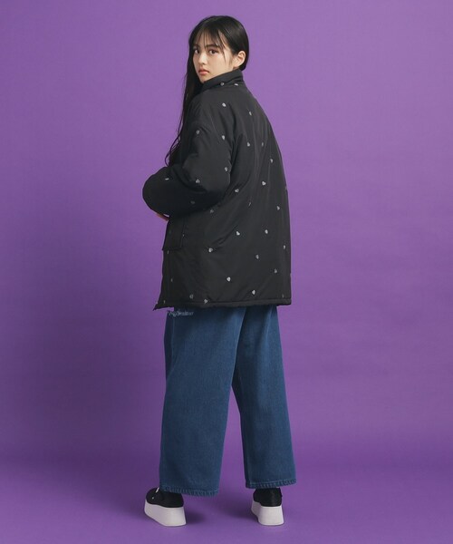 セール】ハート刺繍中綿ブルゾン（ブルゾン）｜PINK-latte（ピンクラテ