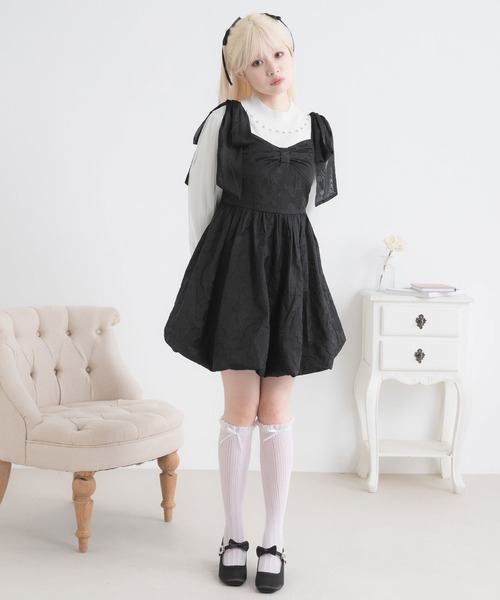 poppy バルーンキャミリボン　ビスチェ バルーンリボンビスチェキャミワンピース – レディース