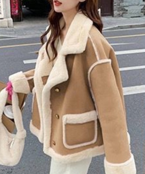 【セール】ぽかぽかフェイクウールジャケット（その他アウター）｜おしゃれスタ（オシャレスタ）