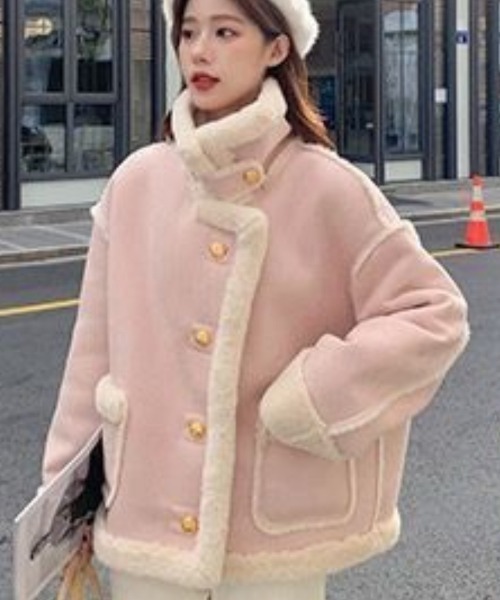 【セール】ぽかぽかフェイクウールジャケット（その他アウター）｜おしゃれスタ（オシャレスタ）