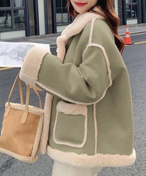 【セール】ぽかぽかフェイクウールジャケット（その他アウター）｜おしゃれスタ（オシャレスタ）