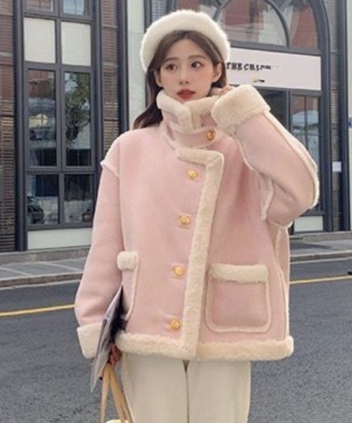 【セール】ぽかぽかフェイクウールジャケット（その他アウター）｜おしゃれスタ（オシャレスタ）