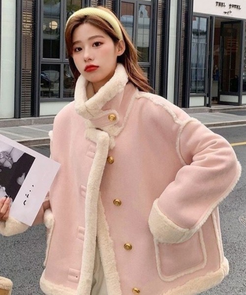 【セール】ぽかぽかフェイクウールジャケット（その他アウター）｜おしゃれスタ（オシャレスタ）