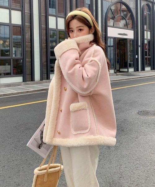 【セール】ぽかぽかフェイクウールジャケット（その他アウター）｜おしゃれスタ（オシャレスタ）