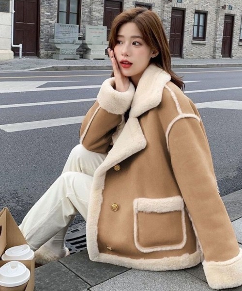 【セール】ぽかぽかフェイクウールジャケット（その他アウター）｜おしゃれスタ（オシャレスタ）