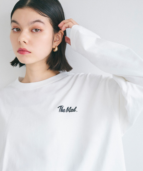 coca（coca）（コカ）の「英字プリントロングTシャツ（Tシャツ/カットソー・メンズ・アイボリー/チャコール・M/L/XL）」の7枚目の写真