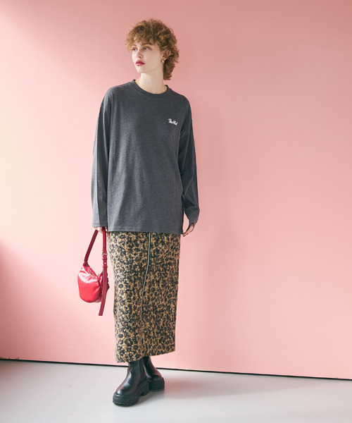 coca（coca）（コカ）の「英字プリントロングTシャツ（Tシャツ/カットソー・メンズ・アイボリー/チャコール・M/L/XL）」の9枚目の写真