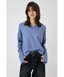 MOUSSY ニットセーター 長袖 AZUL BY MOUSSY | モザイクジャガードニット (ニット ) |SHEL