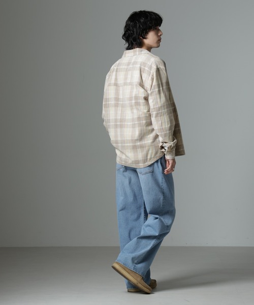 NANO universe（ナノユニバース）の「チェックシャツコール（シャツ/ブラウス・メンズ・ブルー/ベージュ・M/L）」の11枚目の写真