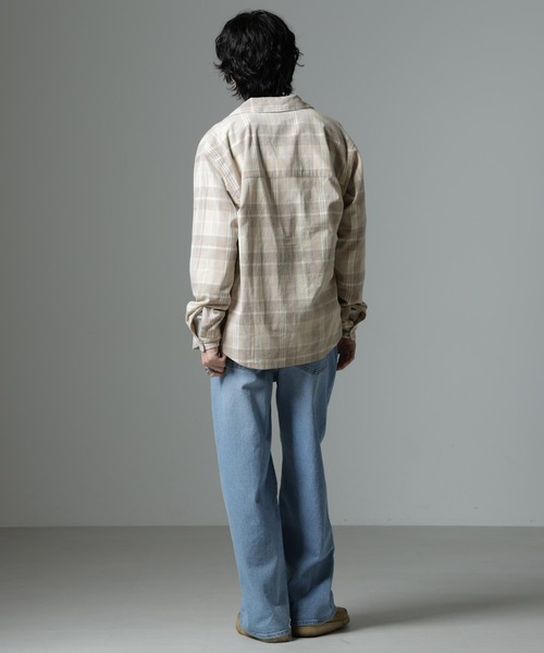 NANO universe（ナノユニバース）の「チェックシャツコール（シャツ/ブラウス・メンズ・ブルー/ベージュ・M/L）」の12枚目の写真