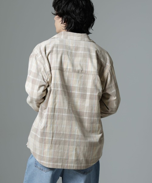 NANO universe（ナノユニバース）の「チェックシャツコール（シャツ/ブラウス・メンズ・ブルー/ベージュ・M/L）」の6枚目の写真