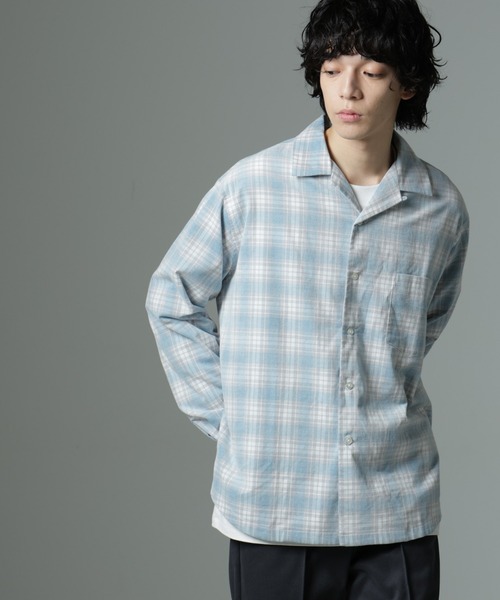 NANO universe（ナノユニバース）の「チェックシャツコール（シャツ/ブラウス・メンズ・ブルー/ベージュ・M/L）」の13枚目の写真