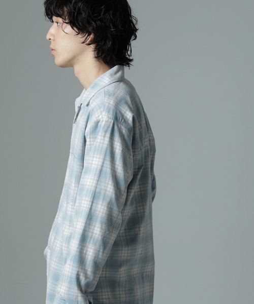 NANO universe（ナノユニバース）の「チェックシャツコール（シャツ/ブラウス・メンズ・ブルー/ベージュ・M/L）」の14枚目の写真