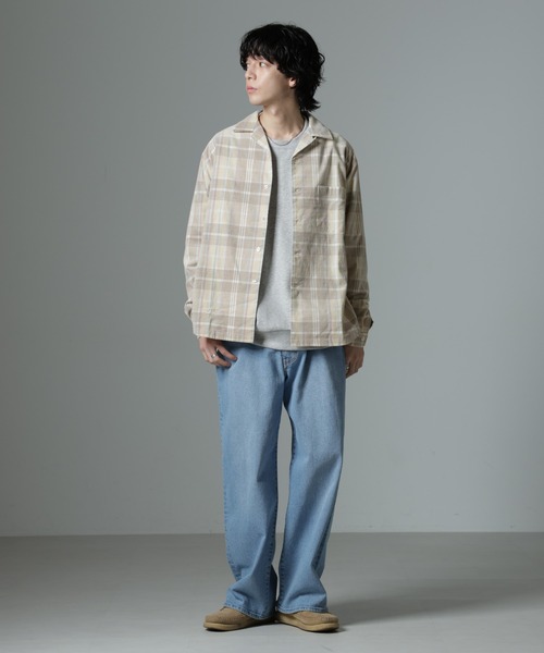 NANO universe（ナノユニバース）の「チェックシャツコール（シャツ/ブラウス・メンズ・ブルー/ベージュ・M/L）」の8枚目の写真