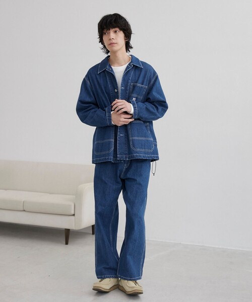 SMITH'S（スミス）の「SMITH’S（スミス）別注　デニムペインターイージーパンツ（コバルト／ネイビー）（その他パンツ・メンズ・コバルトブルー/ネイビー・M/L/XL）」の3枚目の写真