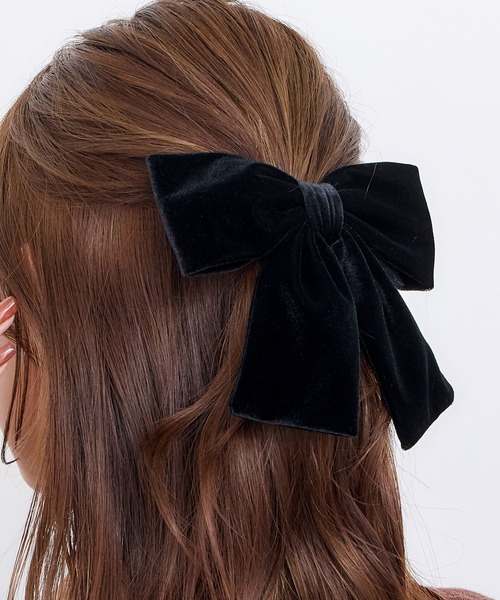 ベロアリボンバレッタ（バレッタ/ヘアクリップ）｜Heartdance（ハート