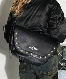 MSG（エムエスジー）の「合皮メタルロゴショルダーバッグ（ショルダーバッグ）」